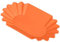 Assiette en plastique, plateau de rangement décoratif, plateau de rangement en plastique, plateau de service réutilisable, 22,3 x 13 x 3,5 cm (orange)