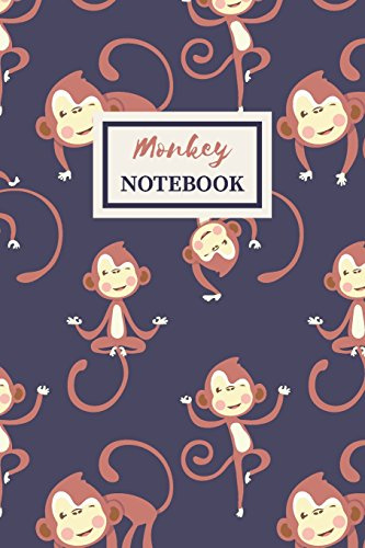 Monkey Notebook: Cute Gift Journal for Girls College-Ruled 120-page Blank Lined Notebook 6 x 9 in (15.2 x 22.9 cm)