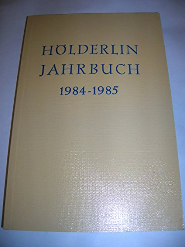 Hölderlin Jahrbuch 1984-1985