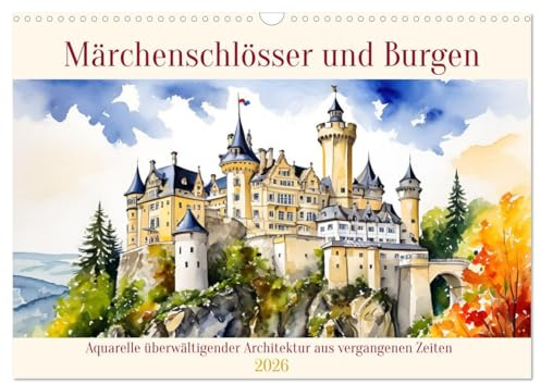 Märchenschlösser und Burgen (Wandkalender 2026 DIN A3 quer), CALVENDO Monatskalender: Überwältigende Architektur aus vergangenen Zeiten (CALVENDO Kunst)