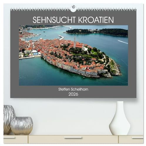 SEHNSUCHT KROATIEN (hochwertiger Premium Wandkalender 2026 DIN A2 quer), Kunstdruck in Hochglanz: 1777 Kilometer Küste, malerische Orte und eine traumhafte Natur - das ist Kroatien (CALVENDO Orte)