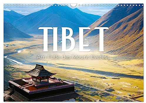Tibet - Am Fuße des Mount Everest. (Wandkalender 2026 DIN A3 quer), CALVENDO Monatskalender: Unglaubliche Landschaften am Fuße des Mount Everest. (CALVENDO Natur)