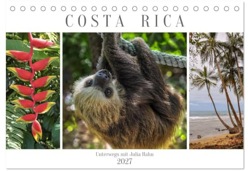 Kalender 2027 · Costa Rica - unterwegs mit Julia Hahn | Costa Rica zeichnet sich durch seine artenreiche Tier- und Pflanzenwelt sowie seine… · DIN A5 quer · CALVENDO Tischkalender
