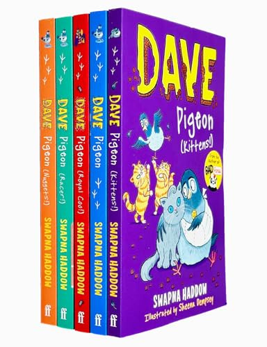 Dave Pigeon Collection 5 Books Set By Swapna Haddow (Dave Pigeon, Nuggets, Racer, Royal Coo! & Kittens!)
