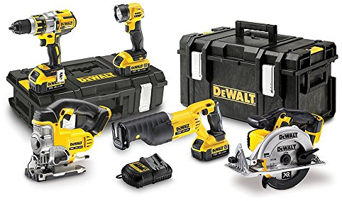 DeWalt 18,0V/4,0 Ah BL 5-er kombo pack mit 3 Akkus, DCK594M3-QW