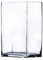 WGV Rechteckige Glasvase, Breite x Länge 7,6 cm x 10,2 cm, Höhe 17,8 cm, transparenter Blumen-Übertopfbehälter, Votivkerzenhalter, Hochzeit, Party, Event, Heimbüro, Dekoration, 1 Stück