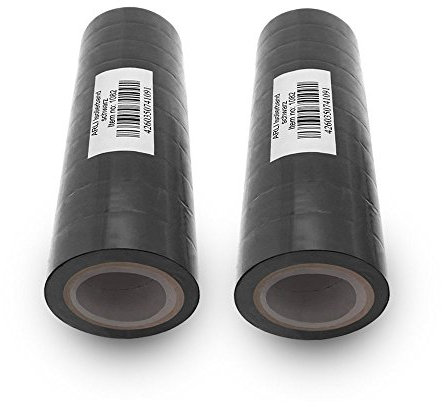 ARLI Isolierband 20x schwarz 10m je Rolle Klebeband Isolier band Isoband Universal selbstklebendes Klebe Band zum isolieren reparieren elektrischer Leitungen installation kfz 20 Stück