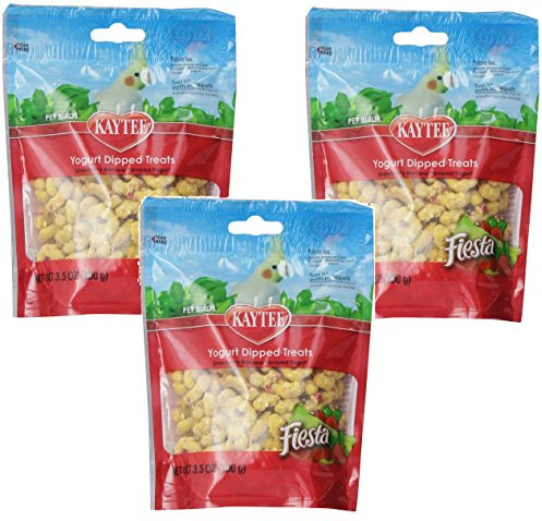 Kaytee Fiesta Yogurt Dipped Cockatiel Treat Strawberry/Banana Flavor 3.5oz (3 Pack)