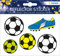 HERMA 19193 Reflektor Aufkleber Fußball, 5 Stück, selbstklebende Kinder Reflektor Sticker für Fahrrad Helm Schulranzen Rollator Auto Koffer Kinderzimmer, Motiv Leuchtaufkleber Leuchtsticker Set
