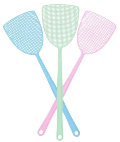 PAL&SAM Fly Swatter, Strong Flexible Manual Swat Set Pest Control, Assorted Colors (3 Pack)