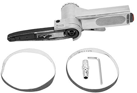 Akozon Druckluft Bandschleifer Pneumatische Industrielle Luftschleifmaschine Pneumatische Polierwerkzeug 16000rpm 10 330mm Geeignet zum Schleifen von Schweißteilen(10 * 330mm)