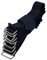Lumonic 10x Klettbinder 400x30mm gekreuzt Schwarz - Wiederverwendbare Kabelbinder aus Klettband - Zum Befestigen oder Kabelmanagement