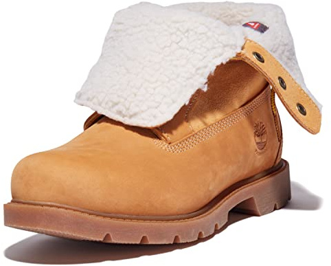 Timberland Damen Linden Woods Wasserdichtes Fleece, Zusammenklappbar Mode-Stiefel, Weizen, Nubuk, 37 EU