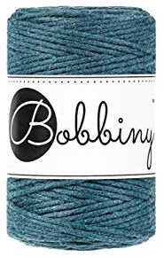 Bobbiny Baby Makramee-Schnur, einlagig, 1,5 mm, Pfauenblau, 100 m