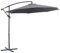 Outsunny Ombrellone da Giardino 3x2.5 m a Braccio e Inclinabile con Manovella, in Acciaio e Poliestere Grigio