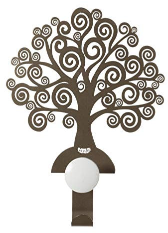 Arti & Mestieri Albero della Vita - Set di Ganci (2 Pezzi) da Muro Appendiabiti di Design 100% Made in Italy - in Ferro, 20 x 29 cm - Bronzo