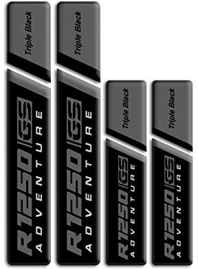 Kit Adesivi Resinati Rifrangenti Valigie ALU COMPATIBILE CON BMW R 1250 GS Adventure 2021 ATR-010 (TRIPLE BLACK)