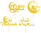 Amosfun Eid Mubarak Kuchen Topper Gold Glitter Ramadan Mubarak Cupcake Topper Kuchen Picks Kuchen Dekorationen Glücklich Eid Party Decor für Muslimische Party Favors Supplies 4Pcs