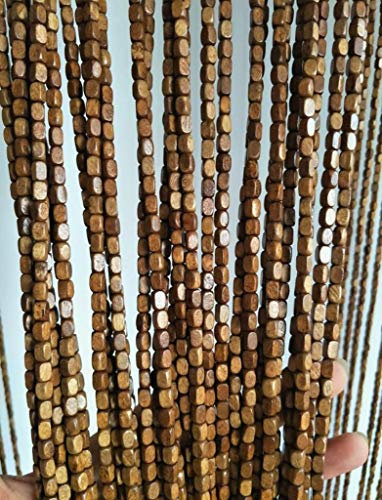 Tenda Perline in Legno Tenda Decorativa Per Porta Colore Legno Facile da installare protezione contro le mosce divisorio di stanze Interno ed Esterno ( Color : Brown , Size : 90 Strands (90×200cm) )