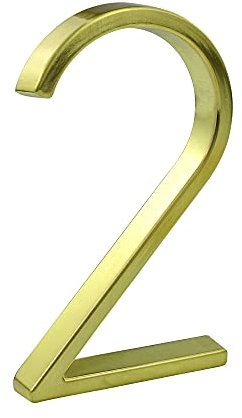 HASWARE Targa Con Numero Civico Galleggiante: 5 Pollici (12cm) Moderna Segnaletica Per Porte, Perfetta Per I Numeri Dell'Indirizzo Di Casa (2, D'oro)