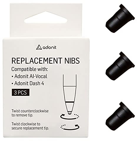 Adonit ADMNR Ersatzspitzen im 3er-Pack für Dash 4 / AI-Vocal - Schwarz