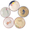 WHJY Lot de 5 assiettes en porcelaine japonaise rétro en céramique pour assaisonnement, sauce soja
