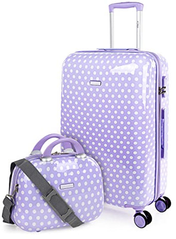 ITACA - Leicht Koffer Set Polycarbonat Reisekoffer Set für Flugreisen - Dauerhaft Hartschalenkoffer Set - Kofferset Hartschale mit TSA Kombinationsschloss - Robuster, Malve