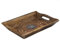 Diko.style® - Dekotablett Rechteckig Hholzschale Klein -24x15,5x4,5 cm- Holztablett dekoschale länglichc - orientalische deko Boho- Holzbrett Deko - Dekotablett Holz - Elefant
