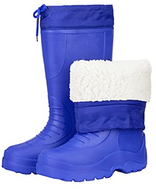 Stivali da Pioggia in Acciaio da Uomo, Outdoor Impermeabile Resistente allo Slip Resistente Outdoor Ginocchio Caldo Stivali da Pesca in Gomma, per l'agricoltura e Gli Stivali di Lavoro industriali (C