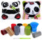 HonGien Tier Knüpfkissen Set, Latch Hook Kissen Kit, 2 Stück Latch Hook Rug für Anfänger Erwachsene oder Kinder, Kreatives Geschenk (Panda)