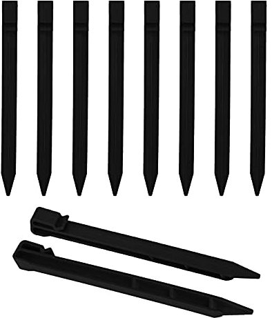 Pinchos de Borde de Paisaje, Pinchos de Anclaje de Paisaje, Estacas de Pinchos de Tierra Mejoradas, Pinchos de Anclaje, Estaca de Borde de Paisaje, Clavos de Plástico Duro para(10 piezas marrón)