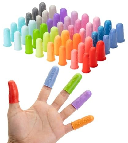 Mr. Pen- Hot Glue Gun Finger Protectors, 48 pcs, Assorted Colors Silicone Finger Protectors, Rubber Fingers Tips, Rubber Finger Covers, Rubber Finger Tips Protector, Finger Grip, Finger Rubber Tips | Assorted Colors Silicone Finger Protectors, Rubber Fingers Tips, Rubber Finger Covers, Rubber Finger Tips Protector