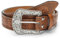 Eohak Westerngürtel für Damen, Cowgirl, PU-Leder-Taillengürtel mit Vintage-geschnitzter Schnalle und Spitzen, für Jeans, Hosen, Kleider, Glänzend - Braun, M