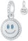 Lächeln Gesicht Charms passen Pandora Valentinstag Armbänder, 925 Sterling Silber Happy Smiley Emoji Halskette Anhänger Perle mit CZ Blaues Auge, Immer bei dir Geschenk für Jungen/Mädchen/Geburtstag