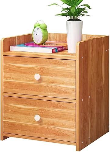 BOKNI Nachttisch, Mini-Schlafzimmer, Spind, doppeltes Pumpen, kleines Arbeitszimmer, Badezimmer, Wohnzimmer, Korridor, verdicktes Massivholz, Haushalt, 33 x 26 x 40 cm (Farbe: Sandelholz)