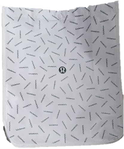 lululemon Lululemon Kleine wiederverwendbare Tragetasche zum 20. Hochzeitstag, Weiß mit grünem Logo