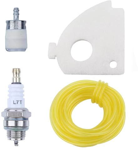 Mtanlo Luftfilter für Dolmar PS-34 für Husqvarna 268 Kettensägenteile mit L7T/BPMR7A Zündkerze 610-717, Benzinfilter, Ölschlauch 1 m / 2,5 mm x 5 mm pour Dolmar ps-41 luftfilter