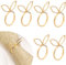 6stk Osterhasen-Serviettenringe, Goldenes Hasenohr Oster-Serviettenhalter Niedliche Serviettenschnallen Frühlings-Dinner-Tischdekoration für Party Hochzeit Bankett-Einstellung