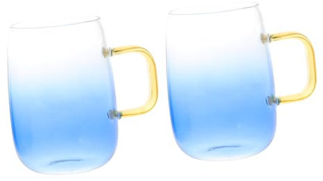 ABOOFAN 2 Pièces cafe café verres a bieres kids hotel kiddikutter mug soupe friends mug a the menagere verre a eau Grande capacité tasse d'eau verre d'eau froide bouteille d'eau froide