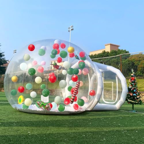 DIXII Transparentes Aufblasbares Blasenzelt, 100% PVC-Zelt, Blasenhaus Mit Gebläse Für Party, Hochzeit, Durchsichtiges Kuppel-Ballon-Gartenzelt,001,13FT Bubble House