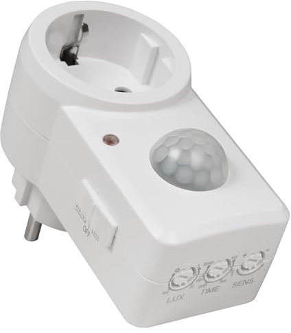 Zwischenstecker mit 120° Bewegungsmelder: Energieeffizient, sicher und vielseitig für automatische Beleuchtung in Innenräumen