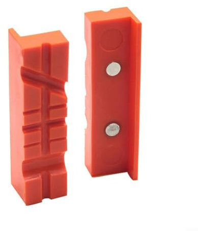 Drhomeam Schraubstock-Backenpads, 10,2 cm, 12,7 cm, 15,2 cm, magnetische Schraubstockbackenabdeckungen, Protektoren mit Multi-Nut-Design, weiche Backen für Schraubstock, Backenabdeckungen für