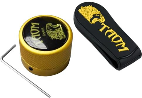 YEUEK TAOM - Porte-craie de piscine rond - Pratique - Accessoire de billard magnétique - Mini boîte ronde pour billard