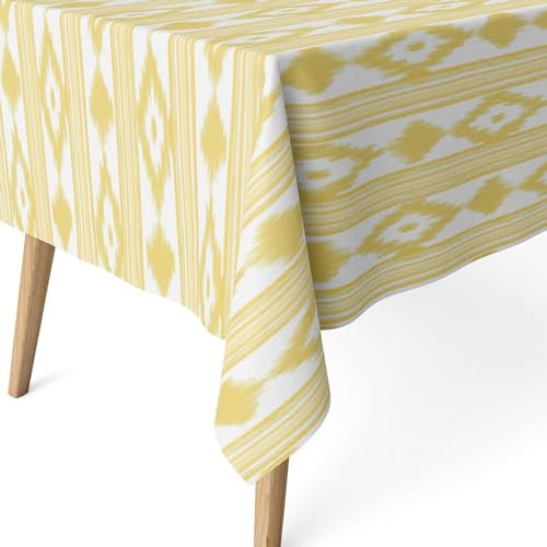 ECOMMERC3 Fleckabweisende Tischdecke für rechteckigen Tisch, Größe 180x140 cm | Schmutzabweisende Tischdecke, extra weich und wasserdicht, Islas Amarillo