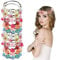 FUIPVGI Lot de 12 bandeaux à fleurs pour femme - Style bohème - Couronne de fleurs - Accessoires pour cheveux de mariée (multicolore, taille unique)