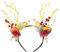 JSGHGDF Décoration de Noël LED Renne Floral Serre-tête lumineux Accessoires de scène