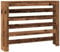 vidaXL Radiator Cover Heater Shelf - Old Wood/Brown - Engineered Wood - 104 x 20 x 82 cm - Modern Slatted Design - Living Room Furniture