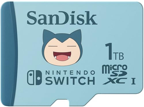 SanDisk 1TB Pokemon Relaxo microSD-Karte für Nintendo Switch, bis zu 100 MB/s Lesegeschwindigkeit, bis zu 90 MB/s Schreibgeschwindigkeit, 4K UHD, V30, U3