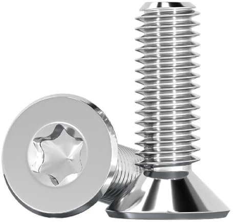 M3 M4 M5 M6 M8 M10 Tornillo de cabeza plana Tornillo Torx de cabeza avellanada de acero inoxidable 316, 10 piezas, M10x50