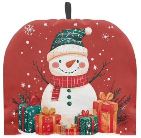 TOADDMOS Christmas Kitchen Snowman Gifts Home Decorative Tea Pot Dust Cover Cozy Extra Thick Wadding Teapot Warmer to Keep Tea Warm